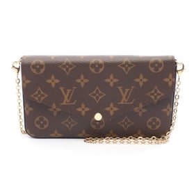 Louis Vuitton LOUIS VUITTON Pochette Felicie Shoulder Bag Coated Canvas Monogram Women's Brown