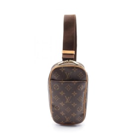 Louis Vuitton LOUIS VUITTON Pochette Ganju Waist Bag Body Coated Canvas Leather Monogram Men's
