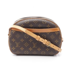 Louis Vuitton Blois Shoulder Bag Coated Canvas Leather Monogram Women's Brown M51221