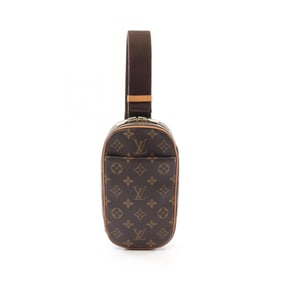 Louis Vuitton LOUIS VUITTON Pochette Ganju Waist Bag Body Coated Canvas Leather Monogram Men's