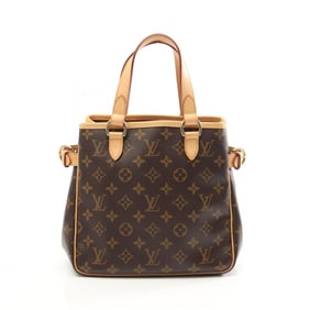 Louis Vuitton Batignolles Monogram Handbag Coated Canvas Leather Women's Brown M51156