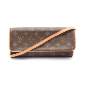 Louis Vuitton LOUIS VUITTON Pochette Twin GM Shoulder Bag Coated Canvas Leather Monogram Women's