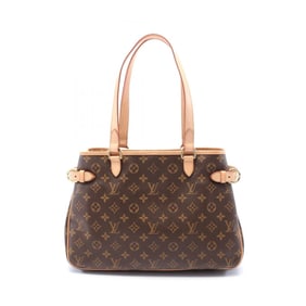 Louis Vuitton Batignolles Horizontal Shoulder Bag Coated Canvas Leather Monogram Women's Brown