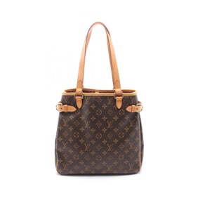 Louis Vuitton Batignolles Vertical Tote Bag Coated Canvas Leather Monogram Women's Brown M51153