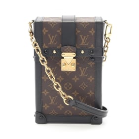 Louis Vuitton LOUIS VUITTON Pochette Trunk Vertical Shoulder Bag Coated Canvas Leather Monogram