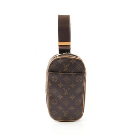 Louis Vuitton LOUIS VUITTON Pochette Ganju Waist Bag Body Coated Canvas Leather Monogram Men's