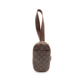 Louis Vuitton LOUIS VUITTON Pochette Ganju Monogram Waist Bag Body Coated Canvas Leather Men's