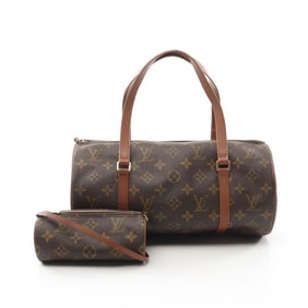 LOUIS VUITTON Papillon 30 Handbag Coated Canvas Leather Monogram Women's Brown M51365