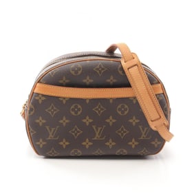 Louis Vuitton Blois Shoulder Bag Coated Canvas Leather Monogram Women's Brown M51221