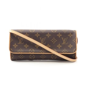 Louis Vuitton LOUIS VUITTON Pochette Twin GM Shoulder Bag Coated Canvas Leather Monogram Women's