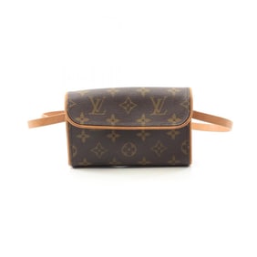 Louis Vuitton LOUIS VUITTON Pochette Florentine Monogram Waist Bag Body Coated Canvas Leather