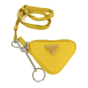 Prada With Strap And Key Ring 2TT140 Men,Women Nylon Pouch Yellow