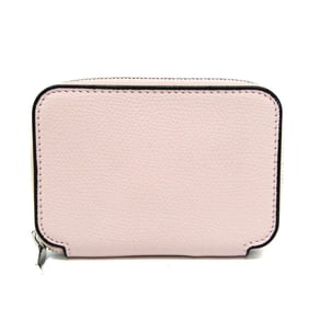 Valextra Zip Around Card Folder V2L10 Leather Card Case Light Pink
