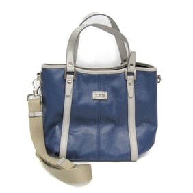 Tod's Women's Leather,PVC Handbag,Shoulder Bag Gray,Royal Blue