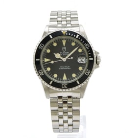 TUDOR Tudor Submariner Date Black Dial SS AT Automatic Self-Winding Wristwatch 75090
