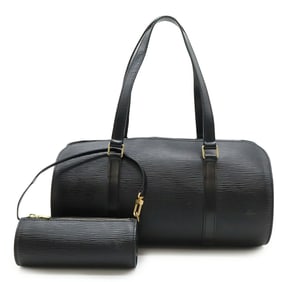 LOUIS VUITTON Epi Soufflot Handbag Shoulder Bag Leather Noir Black M52222