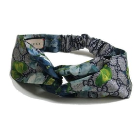 Gucci GG Blooms Silk Headband Blue