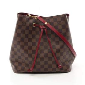 Louis Vuitton NeoNoe Shoulder Bag Coated Canvas Leather Damier Women's Brown Bordeaux N40214