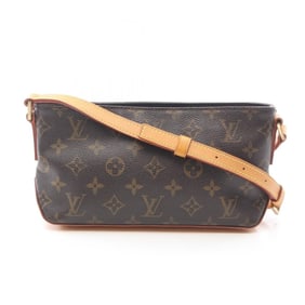 Louis Vuitton Trotter Shoulder Bag Coated Canvas Leather Monogram Women's Brown M51240