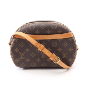 Louis Vuitton Blois Monogram Shoulder Bag Coated Canvas Leather Women's Brown M51221