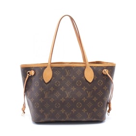 Louis Vuitton Neverfull PM Monogram Tote Bag Coated Canvas Leather Women's Brown M40155