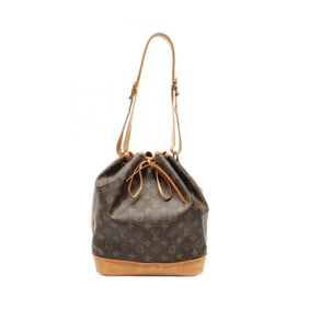 Louis Vuitton Noe Monogram Shoulder Bag Coated Canvas Leather Women's Brown M42224
