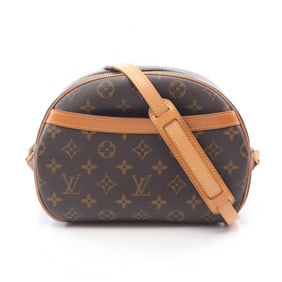 Louis Vuitton Blois Monogram Shoulder Bag Coated Canvas Leather Women's Brown M51221