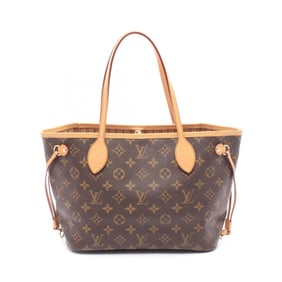 Louis Vuitton Neverfull PM Monogram Tote Bag Coated Canvas Leather Women's Brown M40155