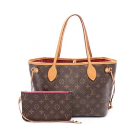 Louis Vuitton Neverfull PM Tote Bag Coated Canvas Leather Monogram Women's Brown M41245