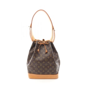 Louis Vuitton Noe Shoulder Bag Coated Canvas Leather Monogram Women's Brown M42224