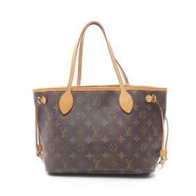 Louis Vuitton Neverfull PM Monogram Tote Bag Coated Canvas Leather Women's Brown M40155