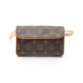 Louis Vuitton LOUIS VUITTON Pochette Florentine Waist Bag Body Coated Canvas Leather Monogram