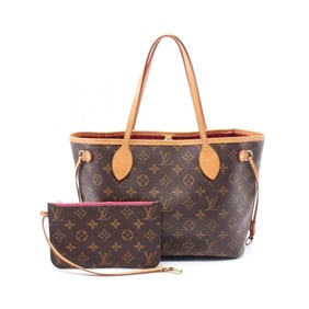 Louis Vuitton Neverfull PM Tote Bag Coated Canvas Leather Monogram Women's Brown M41245