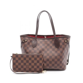 Louis Vuitton Neverfull PM Tote Bag Coated Canvas Leather Damier Women's Brown N41359