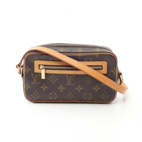Louis Vuitton Pochette Cite Shoulder Bag Coated Canvas Leather Monogram Women's Brown M51183