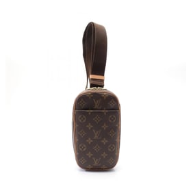 Louis Vuitton LOUIS VUITTON Pochette Ganju Waist Bag Body Coated Canvas Leather Monogram Men's