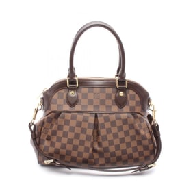 LOUIS VUITTON Trevi PM Damier Ebene Handbag Coated Canvas Leather Women's Brown N51997