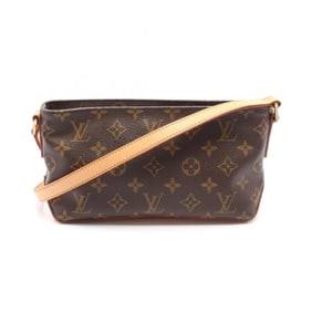 Louis Vuitton Trotter Shoulder Bag Coated Canvas Leather Monogram Women's Brown M51240