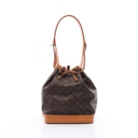 Louis Vuitton Noe Shoulder Bag Coated Canvas Leather Monogram Women's Brown M42224