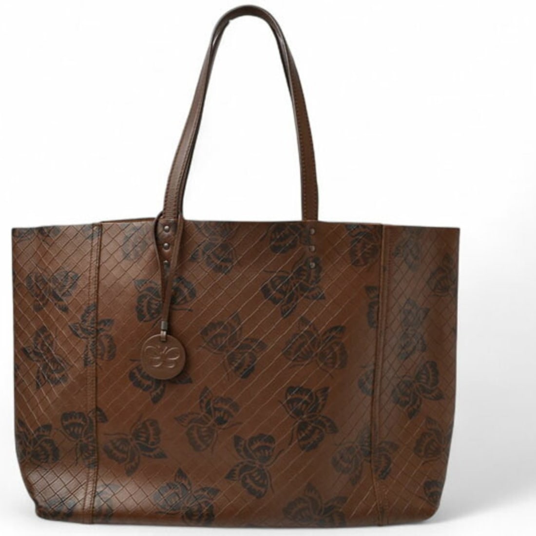 Bottega Veneta Tote Bag for Men and Women BOTTEGA VENETA Intreccio Mirage Butterfly Dark Brown (1 of 8)