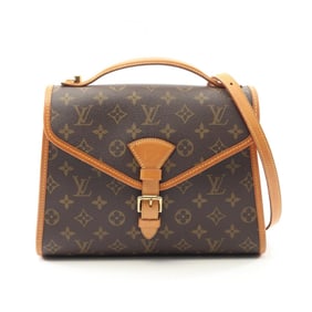 Louis Vuitton Bel Air Handbag Coated Canvas Leather Monogram Women's Brown M51122