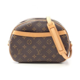 Louis Vuitton Blois Monogram Shoulder Bag Coated Canvas Leather Women's Brown M51221
