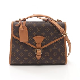 Louis Vuitton Bel Air Handbag Coated Canvas Leather Monogram Women's Brown M51122