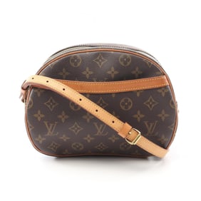 Louis Vuitton Blois Monogram Shoulder Bag Coated Canvas Leather Women's Brown M51221