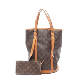 Louis Vuitton LOUIS VUITTON Bucket GM Monogram Shoulder Bag Coated Canvas Leather Women's Brown