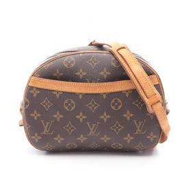 Louis Vuitton Blois Monogram Shoulder Bag Coated Canvas Leather Women's Brown M51221