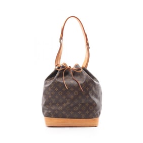 Louis Vuitton Noe Monogram Shoulder Bag Coated Canvas Leather Women's Brown M42224