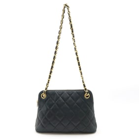 CHANEL Chanel Matelasse Tote Bag Chain Shoulder Lambskin Black