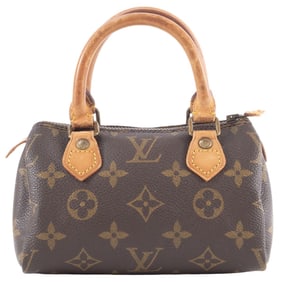 Louis Vuitton Mini Speedy Handbag M41534 Monogram Brown Women's LOUISVUITTON