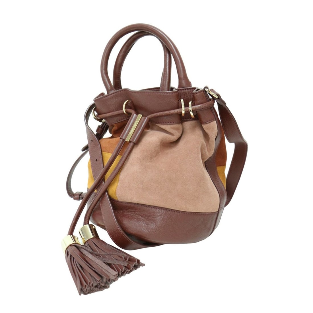 See by Chloé SEE BY CHLOE See by Chloe bag brown leather suede combination handbag shoulder (1 of 10)